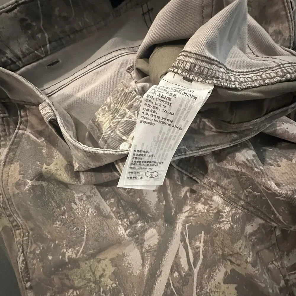 Abercrombie & Fitch Baggy Carpenter Pants Mens 30x30 Camo Workwear Utility Y2K